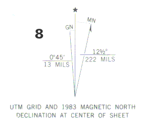 USGS Quadrangle Map Magnetic Declination