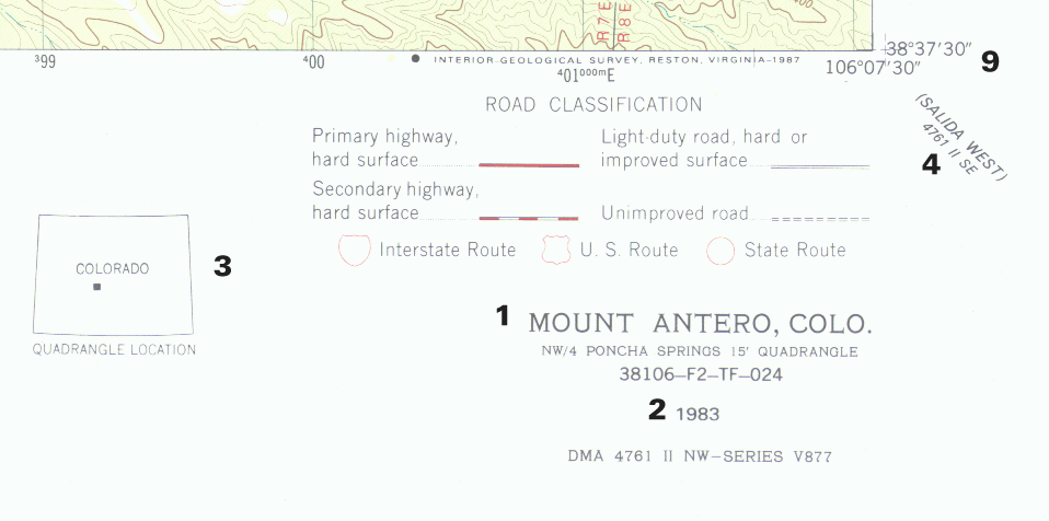  USGS Quadrangle Map Legend 1
